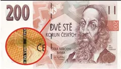Česká dvě stě korun českých bankovka s portrétem významné osobnosti